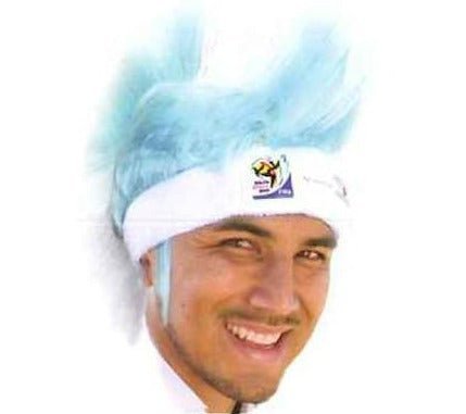 Argentina World Cup Soccer Mohawk Wig 25-Count Case Pack – Official FIFA Licensed Retro Fan Gear by Price Is Right Miami