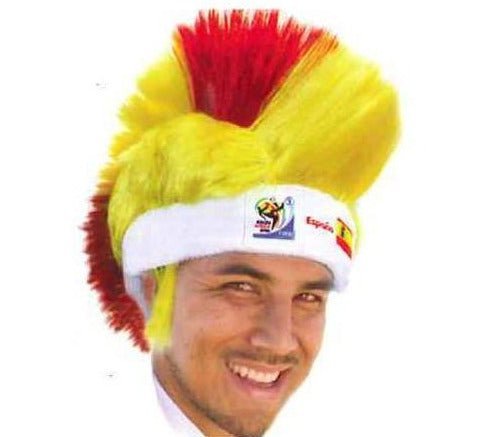 Spain World Cup Soccer Mohawk Wig – Official FIFA Licensed Retro Fan Gear by Price Is Right Miami