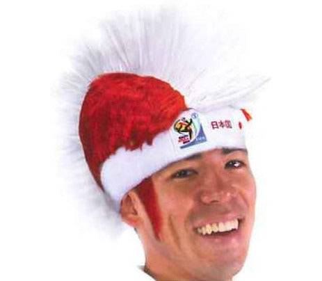 Japan World Cup Soccer Mohawk Wig – Official FIFA Licensed Retro Fan Gear by Price Is Right Miami
