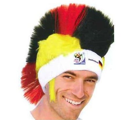 Germany World Cup Soccer Mohawk Wig – Official FIFA Licensed Retro Fan Gear by Price Is Right Miami