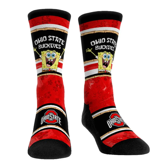 Ohio State Buckeyes - SpongeBob SquarePants TIki Stripe by Rock 'Em Socks