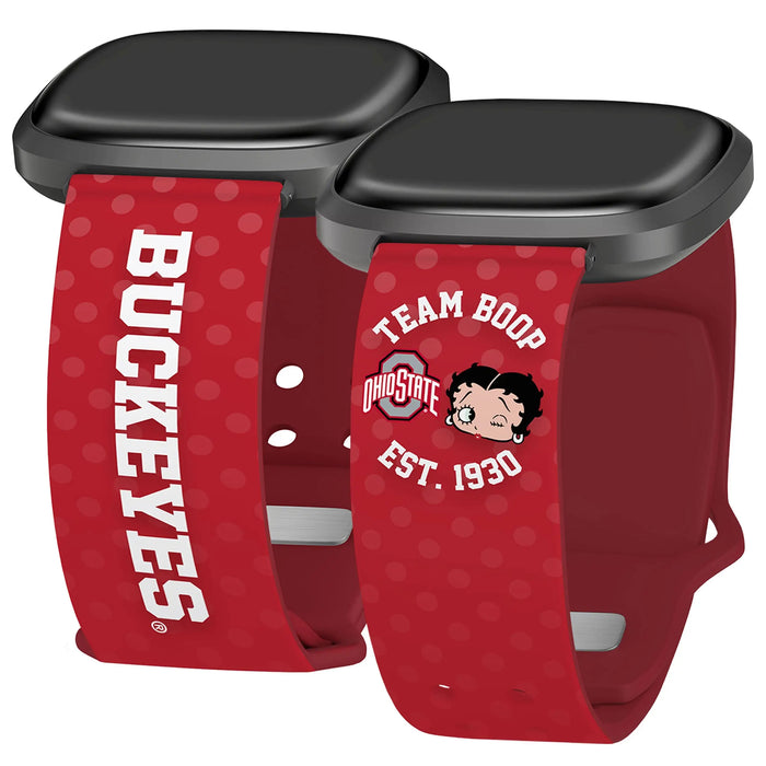 Ohio State Buckeyes X Betty Boop HD Fitbit Versa 3 & Sense Watch Band by Affinity Bands