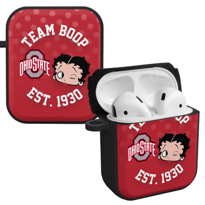 Ohio State Buckeyes X Betty Boop HDX Apple AirPods Gen 1 & 2 Case Cover by Affinity Bands