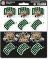 Ohio University Bobcats 12-Piece Mini Decal Sticker Set, 5x6 Inch Sheet, Gift for football fans for any hard surfaces around home, automotive, personal items