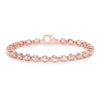 3.75 Ct Round Pink Morganite Bezel Rose Gold Over Silver Inline Tennis Bracelet