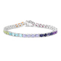 Genuine Multi Stone Eternity Bracelet by Fine Color Jewels