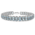 Genuine Blue Topaz Bracelet Silver by Fine Color Jewels