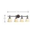 World Imports 8384-88 Montpelier Oil Rubbed Bronze 4-Light Bath Bar by Vanessa Jane