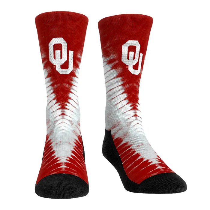 Oklahoma Sooners - V Shape Tie Dye by Rock 'Em Socks