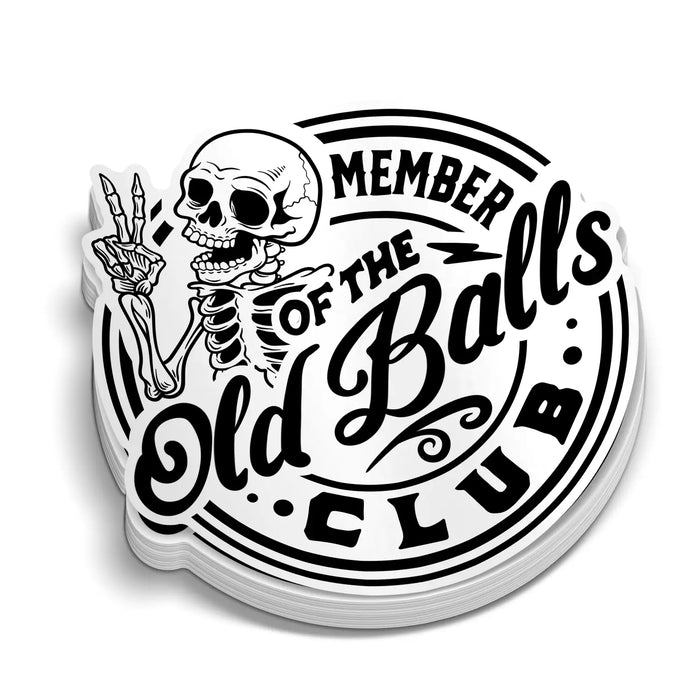 Old Balls Club - Hard Hat Decal by Armed American Supply