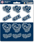 Old Dominion University Monarchs 12-Piece Mini Decal Sticker Set, 5x6 Inch Sheet, Gift for football fans for any hard surfaces around home, automotive, personal items by Fielders Choice