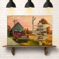 Old Truck Barn Family Names Sign by Tailored Canvases