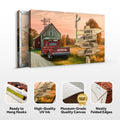 Old Truck Barn Family Names Sign by Tailored Canvases