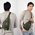 Olive Crossbody Sling Backpack with Adjustable Strap by DailySale