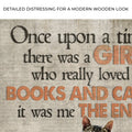 Once Upon A Time There Was A Girl Who Really Loved Books And Cats Sign by Tailored Canvases