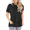 Women Casual Loose Fit Shirt Tunic Top Baggy Comfy Blouse with Pocket