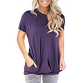 Women Casual Loose Fit Shirt Tunic Top Baggy Comfy Blouse with Pocket by DailySale