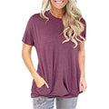 Women Casual Loose Fit Shirt Tunic Top Baggy Comfy Blouse with Pocket by DailySale