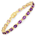 Natural Amethyst Tennis Bracelet by Fine Color Jewels