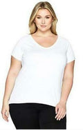 Clementine Apparel Womens Ladies Curvy Plus V-Neck T-Shirt by Vanessa Jane