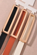 Open Lean Rectangle Skinny Belt by Boutique 23