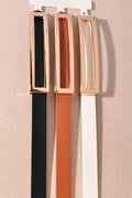 Open Lean Rectangle Skinny Belt by Boutique 23