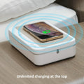 UV Sanitizer Box with Wireless Charger| Phone Screen Disinfecting (Brown) by Deal US