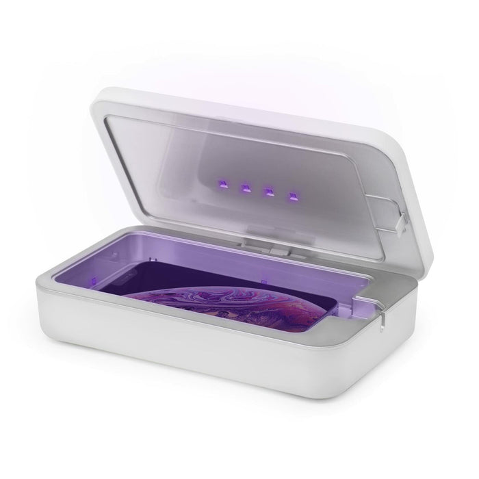 UV Sanitizer Box with Wireless Charger| Phone Screen Disinfecting (Brown) by Deal US