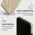 BURGA iPhone 15 Pro Max Case Nude Glitter Marble - Cute, Trendy, New by Deal US