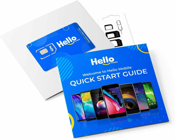 Hello Mobile Bring Your Own Phone & Number SIM Card-PWG by Deal US