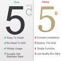 6 Inch Stainless Steel Self-Adhesive House Number 4 Outdoor Durable by Deal US