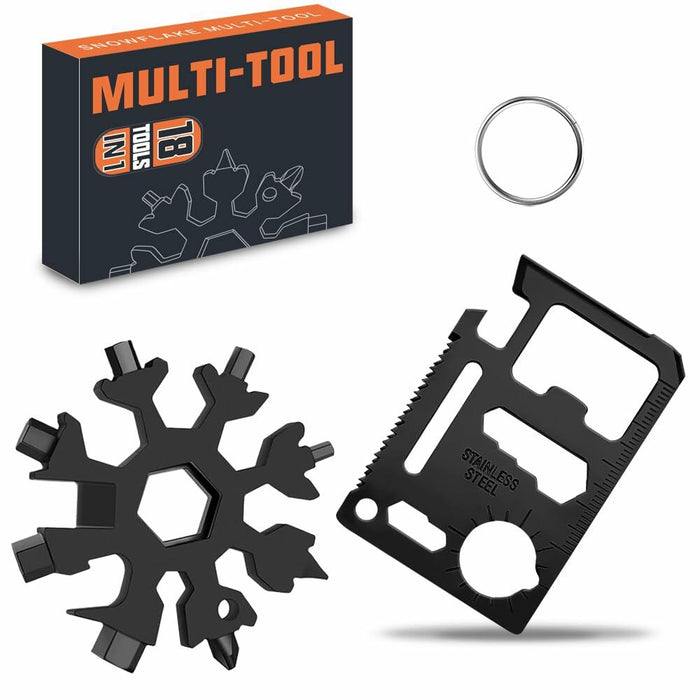 18 in 1 Multi Tool Black Stocking Stuffers Gifts for Men Dad by Deal US