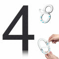 6 Inch Stainless Steel Self-Adhesive House Number 4 Outdoor Durable by Deal US