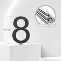 6 Inch Stainless Steel Self-Adhesive House Number 4 Outdoor Durable by Deal US
