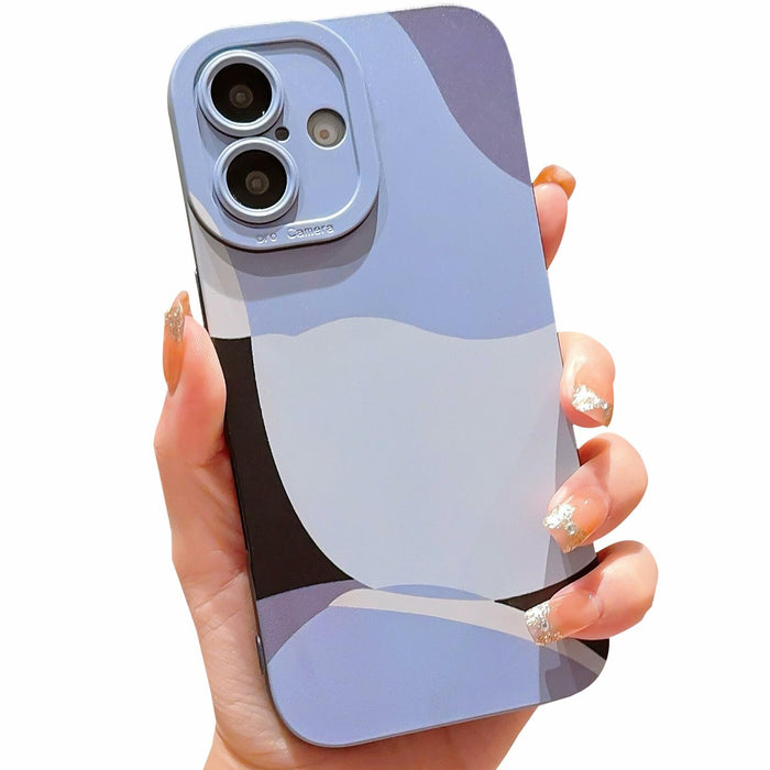 YKCZL Compatible with iPhone 16 Case,Cute Painted Art Pattern Full Camera Lens by Deal US