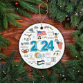 NewEleven 2024 Christmas Ornament Year in Review Memorable Holiday Decor by Deal US