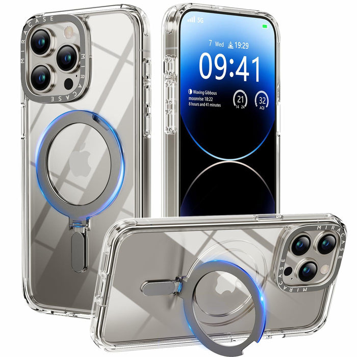 Miracase Designed for iPhone 15 Pro Case with Built-in Kickstand [Compatible by Deal US