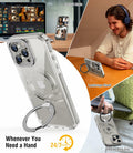 Miracase Designed for iPhone 15 Pro Case with Built-in Kickstand [Compatible by Deal US