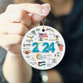 NewEleven 2024 Christmas Ornament Year in Review Memorable Holiday Decor by Deal US