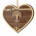 V VIBEPY 50th Anniversary 2-Layer Couples Ornament Decorative Keepsake by Deal US