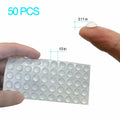 56 pcs Clear Self Adhesive Door Stoppers Set Wall Protectors 1.57x0.33" by Deal US