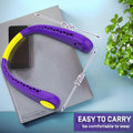 NinetinGel Neck Fan USB Rechargeable Purple Portable Indoor Outdoor Travel by Deal US