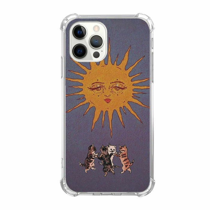 Rewput Hippie Sun Dancing Cats Phone Case for iPhone 15 Pro by Deal US