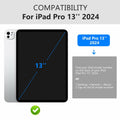 CoBak Case for iPad Pro 13 Inch 2024 7th Gen Slim Hard Black Cover by Deal US