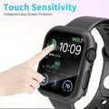 2-Pack 44mm Case w/ Screen Protector for Apple Watch SE/6/5/4 – Black & Clear by Deal US