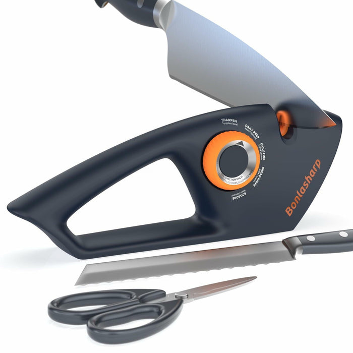 5-in-1 Adjustable Knife Sharpener for Kitchen & Scissors Ergonomic Design by Deal US
