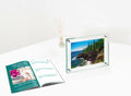 Clear Tempered Glass Floating Frame 5x7in Double Sided Photo Block 2 Pack by Deal US