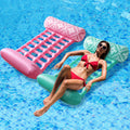 2 Pack Adult 4-in-1 Pool Floats, Inflatable Multi-Purpose Pool Floaties by Deal US