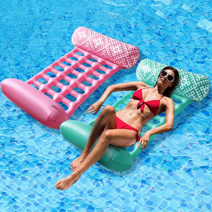 2 Pack Adult 4-in-1 Pool Floats, Inflatable Multi-Purpose Pool Floaties by Deal US