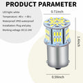 Nowkont 2-Pack LED Turn Brake Lights 12V White #1157 Universal Waterproof by Deal US